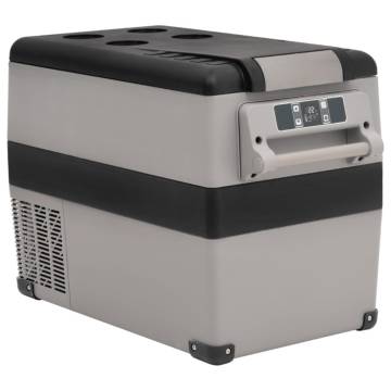 Cool Box with Handle - 35L Portable Black & Grey Cooler