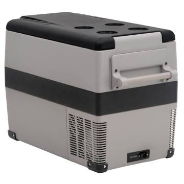 Cool Box with Handle - 35L Portable Black & Grey Cooler