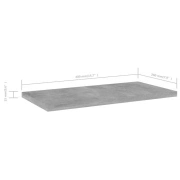 Buy Bookshelf Boards 4 pcs Concrete Grey - 40x20 cm | HipoMarket