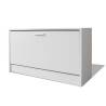 Stylish White Shoe Storage Bench | 80x24x45 cm