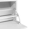 Stylish White Shoe Storage Bench | 80x24x45 cm