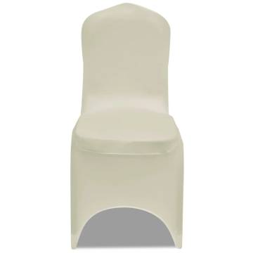 100 pcs Stretch Chair Covers - Cream | Perfect for Events