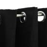 Linen-Look Blackout Curtains - 140x245cm, Black, 2pcs | HiPoMarket