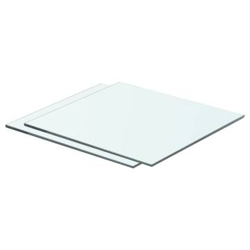 Shelves 2 pcs Panel Glass Clear 40x30 cm - Stylish & Durable