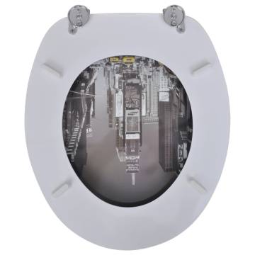 Toilet Seats with Lids 2 pcs MDF New York - Hipomarket