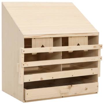 Chicken Laying Nest with 2 Compartments - Solid Pine Wood