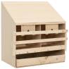 Chicken Laying Nest with 2 Compartments - Solid Pine Wood