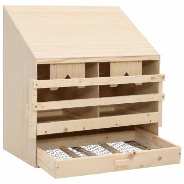 Chicken Laying Nest with 2 Compartments - Solid Pine Wood