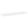 High Gloss White Bookshelf Boards - 8 pcs - 40x10 cm