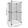 8-Panel Pet Cage Black - Safe & Spacious for Your Pets