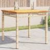 Garden Table Beige 80x80x75 cm Poly Rattan Acacia Wood Colour beige and brown Size 80 x 80 x 75 cm Quantity in Package 1 