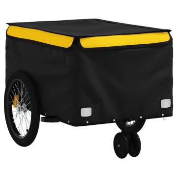 Bike Trailer Black and Yellow - 30 kg Iron Cargo Transport