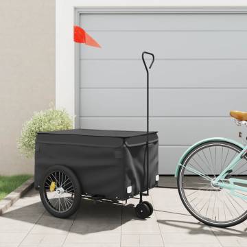 Bike Trailer Black - Durable 45 kg Cargo Capacity