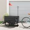 Bike Trailer Black 45 kg Iron Colour black Size 137 x 68 x 59 cm 