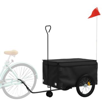 Bike Trailer Black - Durable 45 kg Cargo Capacity