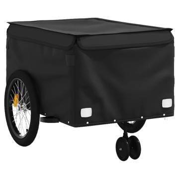 Bike Trailer Black - Durable 45 kg Cargo Capacity