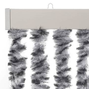 Fly Curtain Grey Black & White 90x200 cm - Chenille Design