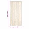 Fly Curtain Beige and White 90x200 cm Chenille - Hipomarket