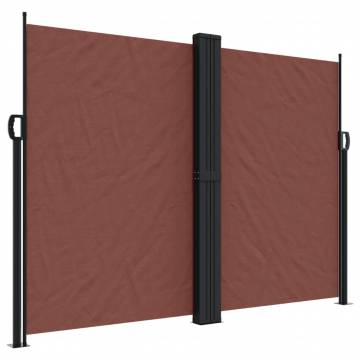 Retractable Side Awning Brown 180x600 cm - Privacy Solution