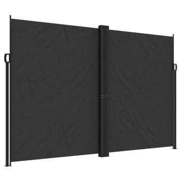 Retractable Side Awning Black 220x600 cm | Hipomarket