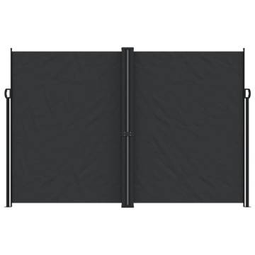 Retractable Side Awning Black 220x600 cm | Hipomarket