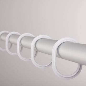 RIDDER Shower Curtain Rings White - Flexible & Durable