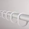 RIDDER Shower Curtain Rings White - Flexible & Durable