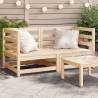 Garden Sofas Corner Set - Solid Pine Wood, 2 pcs | HipoMarket