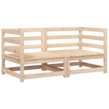 Garden Sofas Corner Set - Solid Pine Wood, 2 pcs | HipoMarket