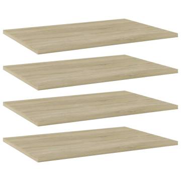 Bookshelf Boards 4 pcs Sonoma Oak - Quality Storage Solution