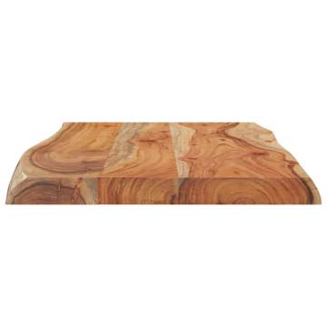 Solid Acacia Live Edge Side Table - 70x40 cm | HipoMarket