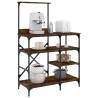 Baker's Rack Smoked Oak - 90x40x132 cm Storage Solution