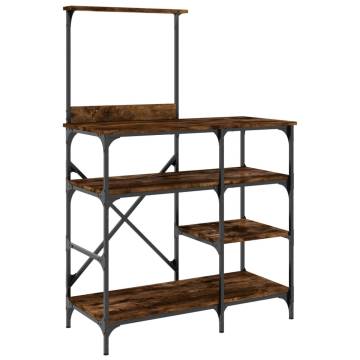 Baker's Rack Smoked Oak - 90x40x132 cm Storage Solution