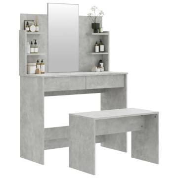 Dressing Table Set Concrete Grey - Stylish & Functional