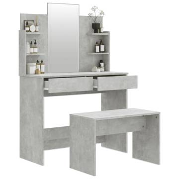 Dressing Table Set Concrete Grey - Stylish & Functional