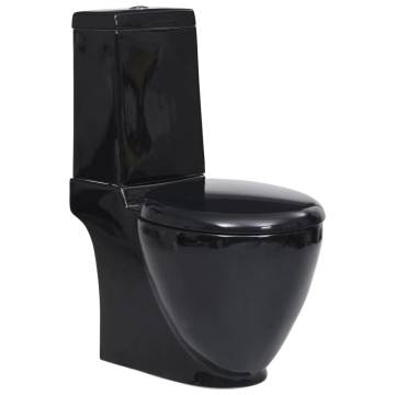 Stylish Black Ceramic Toilet for Modern Bathrooms - Hipomarket