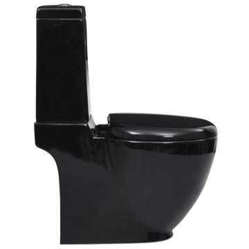 Stylish Black Ceramic Toilet for Modern Bathrooms - Hipomarket