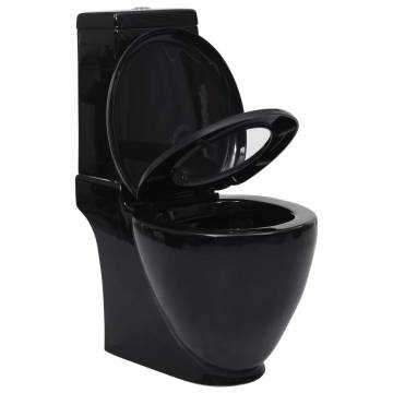 Stylish Black Ceramic Toilet for Modern Bathrooms - Hipomarket