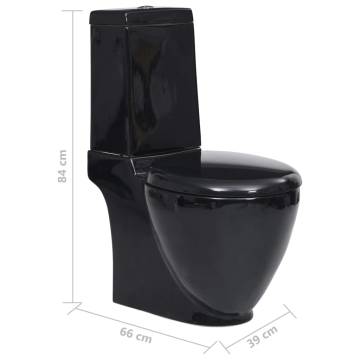 Stylish Black Ceramic Toilet for Modern Bathrooms - Hipomarket