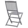 Folding Outdoor Chairs Set - 4 pcs Solid Acacia Wood