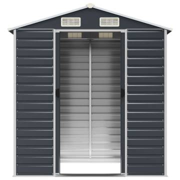 Garden Shed Anthracite 191x130x198 cm - Galvanised Steel