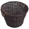 3 Piece Stackable Firewood Basket Set - Dark Brown Willow