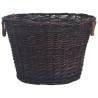 3 Piece Stackable Firewood Basket Set - Dark Brown Willow