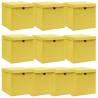 Storage Boxes with Lids 10 pcs Yellow 32x32x32 cm Fabric Colour yellow with lids Quantity in Package 10 Number of 1 