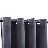 Elegant Velvet Blackout Curtains with Rings - Anthracite 140x225cm