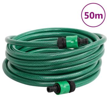 Durable 50 m Green PVC Pool Hose - Flexible & Weather Resistant