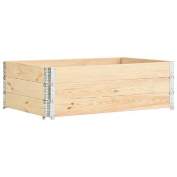 Pallet Collars 3 pcs | Solid Pine Wood 50x150 cm