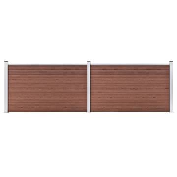 Garden Fence WPC 353x106 cm Brown - Durable & Elegant