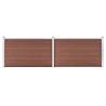 Garden Fence WPC 353x106 cm Brown Colour brown Quantity in Package 1 Model 2 sections 