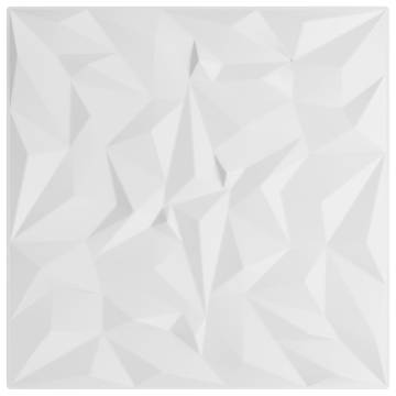 Wall Panels 24 pcs White 50x50 cm XPS 6 m² Amethyst | HipoMarket